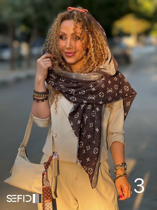 شال پلیسه زرباف تابستانه