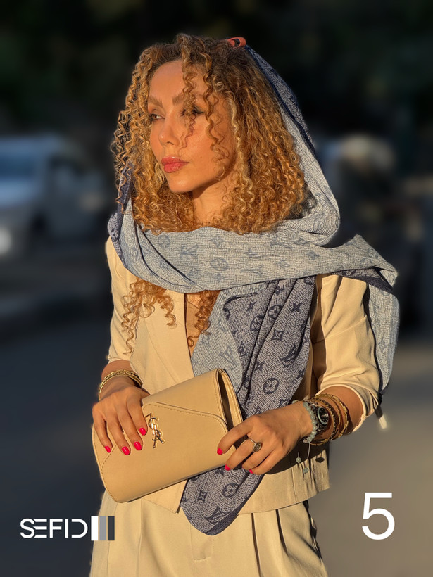 شال پلیسه زرباف تابستانه