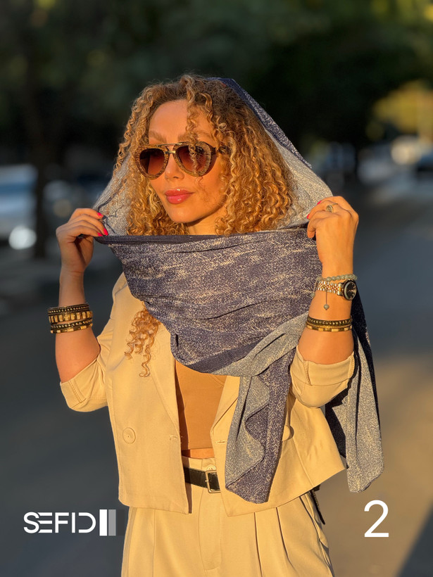 شال پلیسه زرباف تابستانه